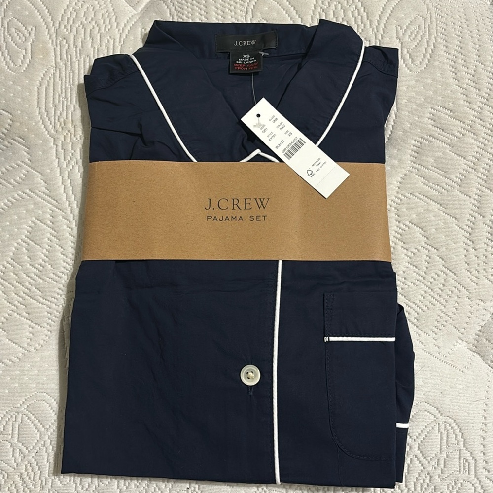 Brand New J Crew Navy PJ shorts set